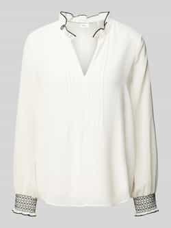 S. OLIVER BLACK LABEL Regular fit chiffon blouse met contrastdetails