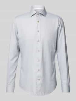 Profuomo Slim fit zakelijk overhemd met kentkraag model 'Cutaway'