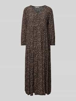 ZABAIONE Midi-jurk van viscose met V-hals