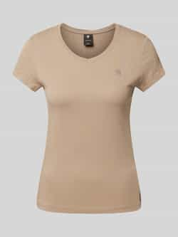 G-Star RAW Eyben Slim V-Neck Top 2.0 Beige Dames