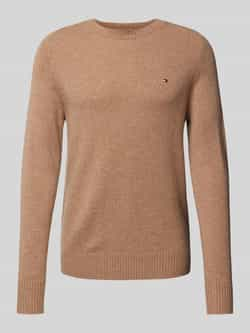 TOMMY HILFIGER Heren Truien & Vesten Lambswool Crew Neck Camel