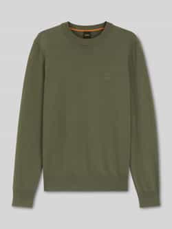 Boss Orange Regular fit gebreide pullover van een mix van katoen en kasjmier