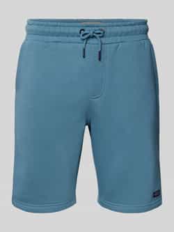 Blend Korte regular fit sweatshorts met labelpatch