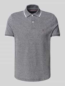 Tommy Hilfiger Regular fit poloshirt van een mix van katoen en linnen