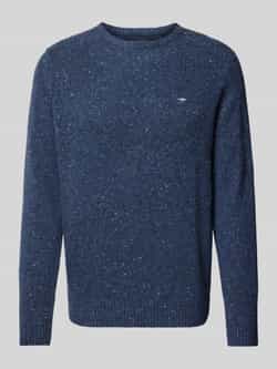 FYNCH-HATTON Gebreide pullover van wolmix met ronde hals
