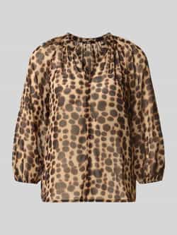 Regular fit blouse met serafinohals