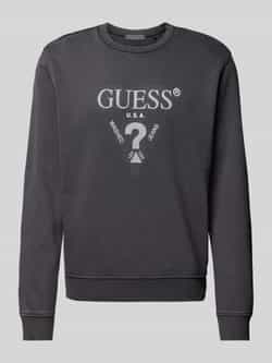Guess Sweatshirt met labelprint model 'TREATED'