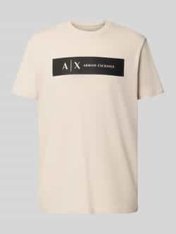 Armani Exchange Regular fit T-shirt van puur katoen met logoprint