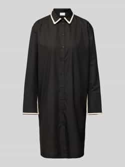 Jake*s Collection Knielange overhemdjurk met doorknoopsluiting