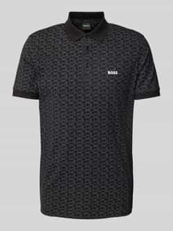 BOSS Green Regular fit poloshirt met labelprint model 'Paddy'