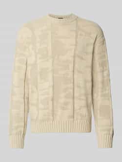 Boss Orange Regular fit gebreide pullover van katoenmix model 'KIRESO'