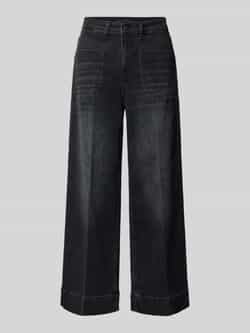 RAFFAELLO ROSSI Wide leg jeans met bandplooien model 'MIRU 6 8'