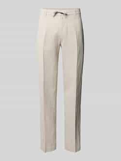 Selected Homme Regular fit linnen broek met persplooien model 'LEROY'