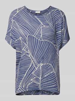 Kaffe Gedrukte Top & T-Shirt Indigo Blue Turtledove Leaf Blue Dames