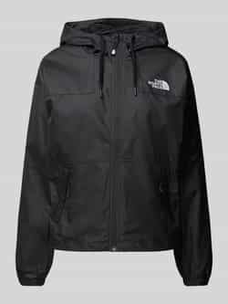 The North Face Zwarte windbreaker met logo print voor dames Black Dames