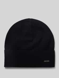 Boss Beanie met labelapplicatie model 'Lari'