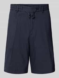 Boss Regular fit linnen bermuda met steekzakken model 'Peter'