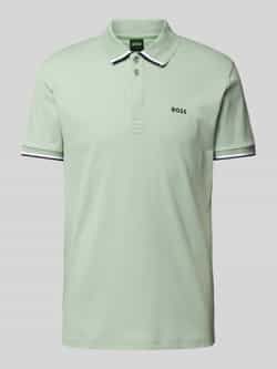 BOSS Green Regular fit poloshirt met labelprint model 'Paddy Lux Heritage'