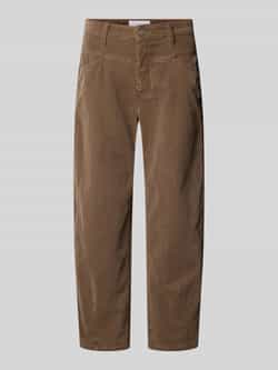 CAMBIO Straight fit corduroy broek met verkorte pijpen
