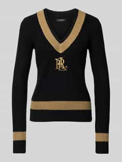 Lauren Ralph Lauren Gebreide pullover met labelstitching model 'MEREN'