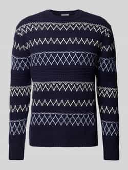 Knowledge Cotton Apparel Gebreide pullover met ronde hals
