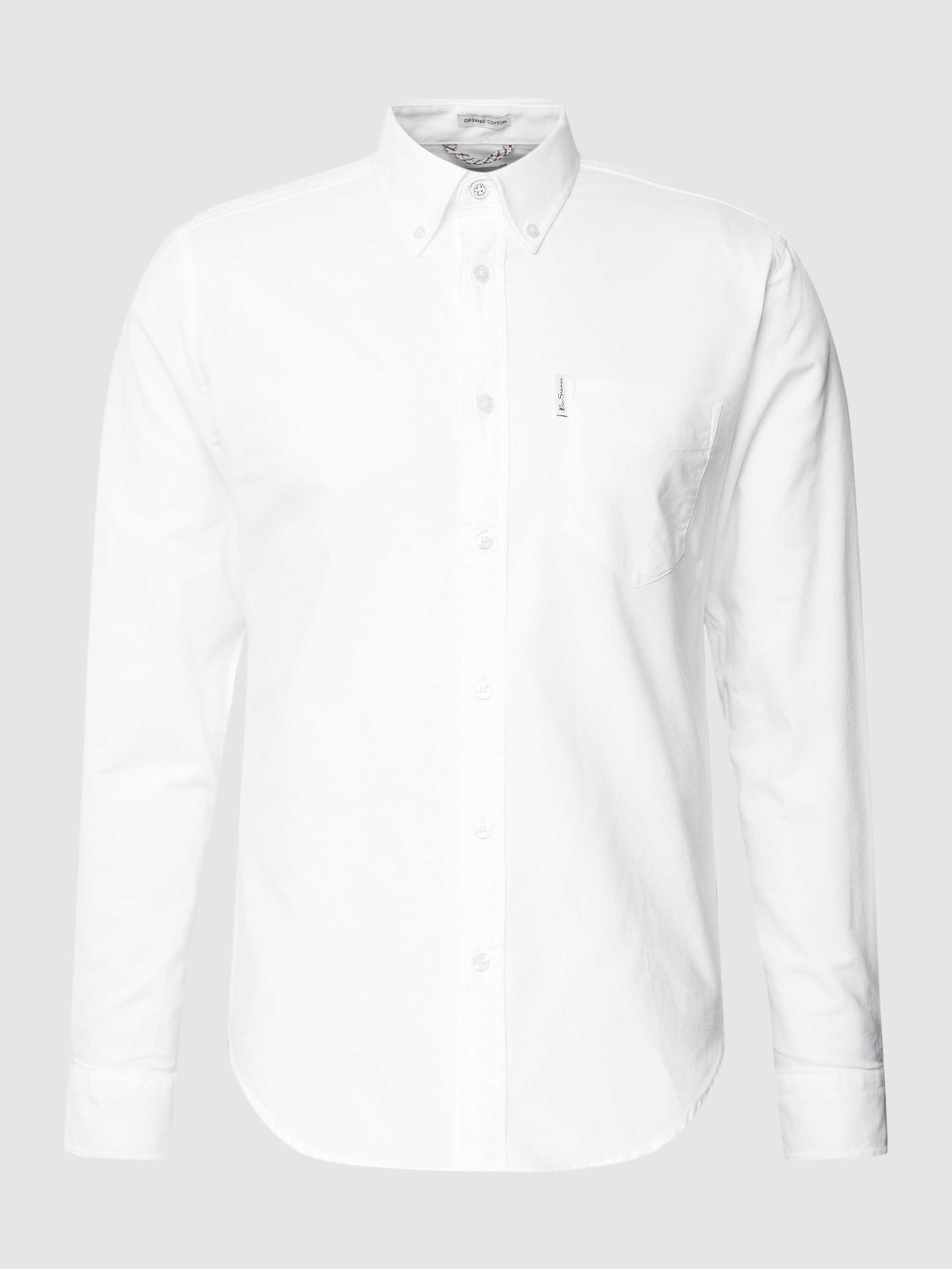 Ben Sherman Vrijetijdsoverhemd met button-downkraag, model 'SIGNATURE GOTS' in wit online kopen P&C