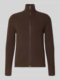 Forét Regular fit gebreid jack van zuivere wol