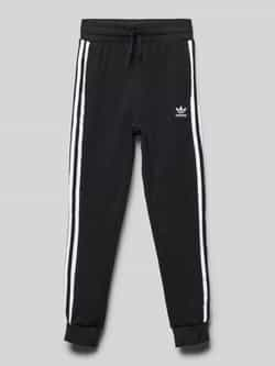 Adidas Originals Regular fit sweatpants met labelstitching model 'TREFOIL'