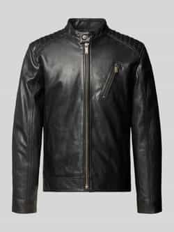 Strellson Regular fit leren jack van lamsnappa model 'PIERS'