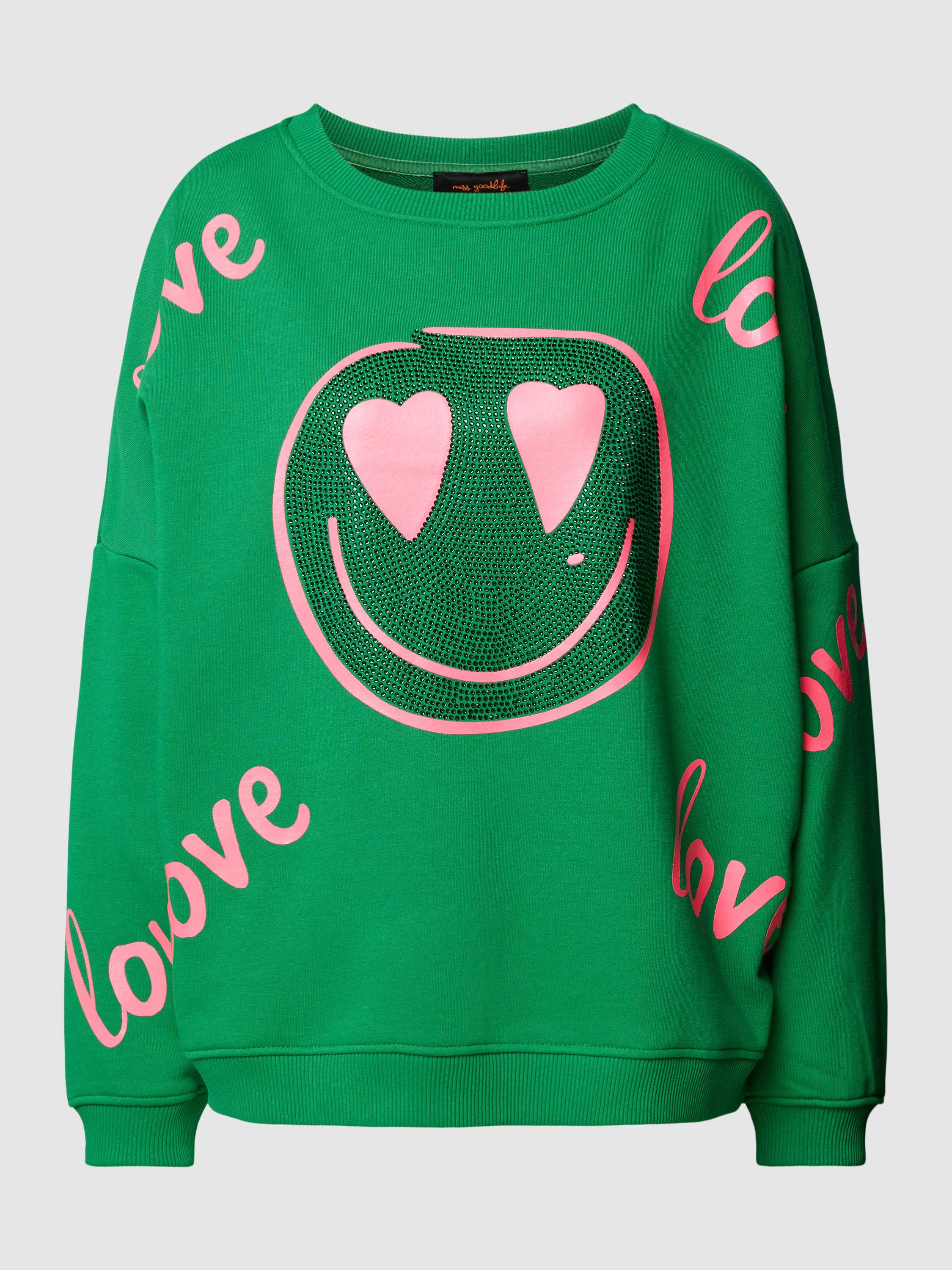 Miss goodlife Sweatshirt met motiefprint model 'LOVE HARDFACE'