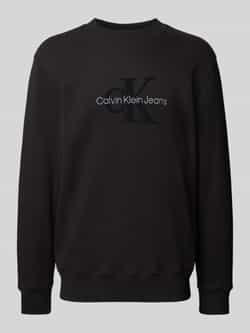 Calvin Klein Jeans Stijlvolle bedrukte katoenen sweatshirt Black Heren