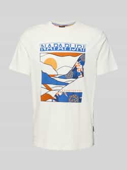 Napapijri T-shirt met label- en motiefprint model 'VALDOR'