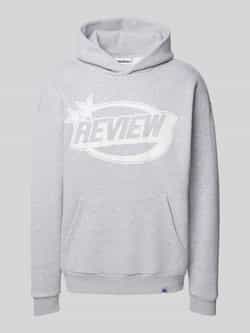REVIEW Hoodie met labelprint