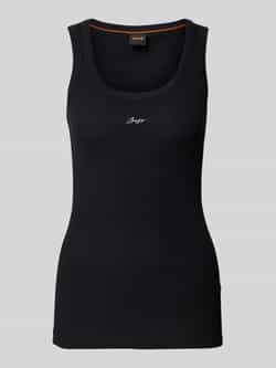 Boss Orange Tanktop met labelstitching model 'Ematite'