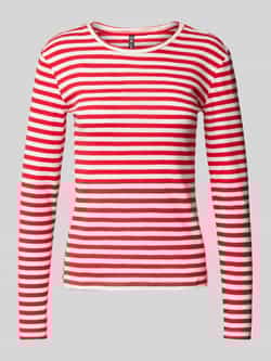 Pieces Slim fit shirt met lange mouwen van biologische katoenmix model 'RUKA'