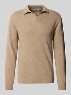 Casual friday Gebreide pullover van wolmix met polokraag model 'Karl'