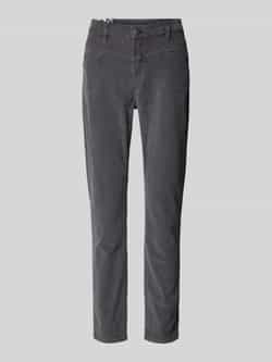 Opus Slim fit corduroy broek met knoopsluiting model 'Evita'