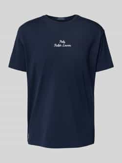 Polo Ralph Lauren Zwarte Katoenen T-shirt met Logo Borduursel Black Heren