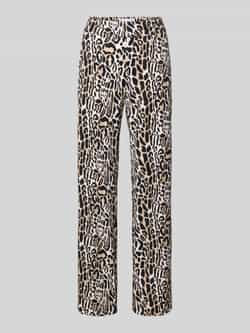 RAFFAELLO ROSSI Straight leg stoffen broek met elastische band model 'CANDICE'