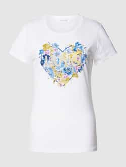 Liu Jo White T-shirt met label- en motiefprint