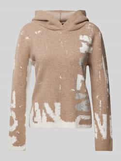 Monari Gebreide pullover met capuchon