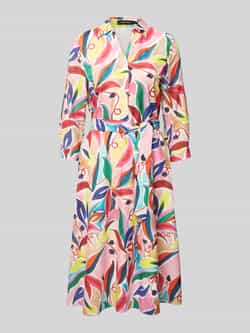 MORE & MORE Midi-jurk met strikceintuur