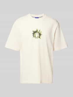 Hugo Blue Regular fit T-shirt van puur katoen