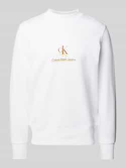 Calvin Klein Jeans Sweatshirt van puur katoen met opstaande kraag