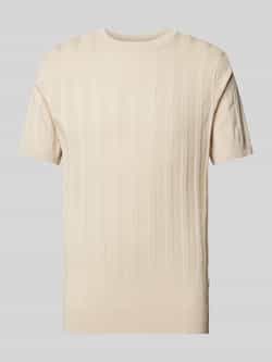 Lindbergh Gebreid shirt met streepmotief