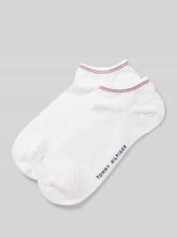 Tommy Hilfiger Sneakersokken met labelprint in een set van 2 paar