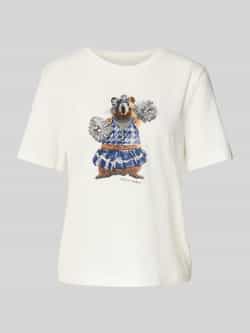 Marc Cain T-shirt met motiefprint en ronde hals