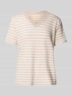 Schiesser T-shirt met geribde V-hals