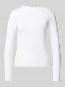 Pieces Regular fit shirt met lange mouwen en zoom met ruches model 'NICCA'