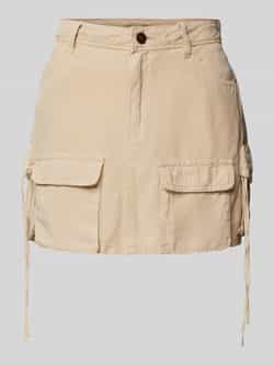 Guess Cargo Mini Rok Beige Rechte Snit Beige Dames